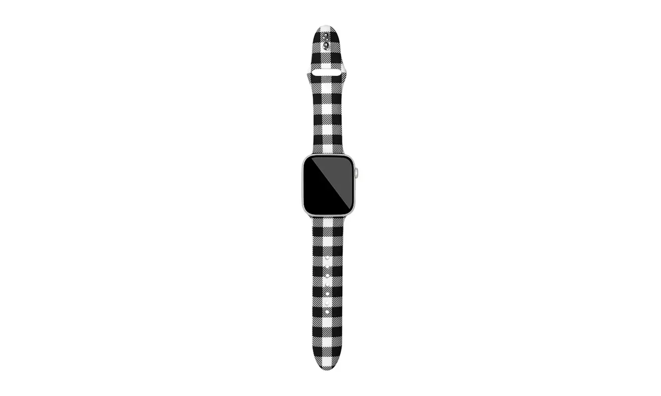 Buffalo Plaid Apple Watch Silicone Bands All Series 1-7 & SE