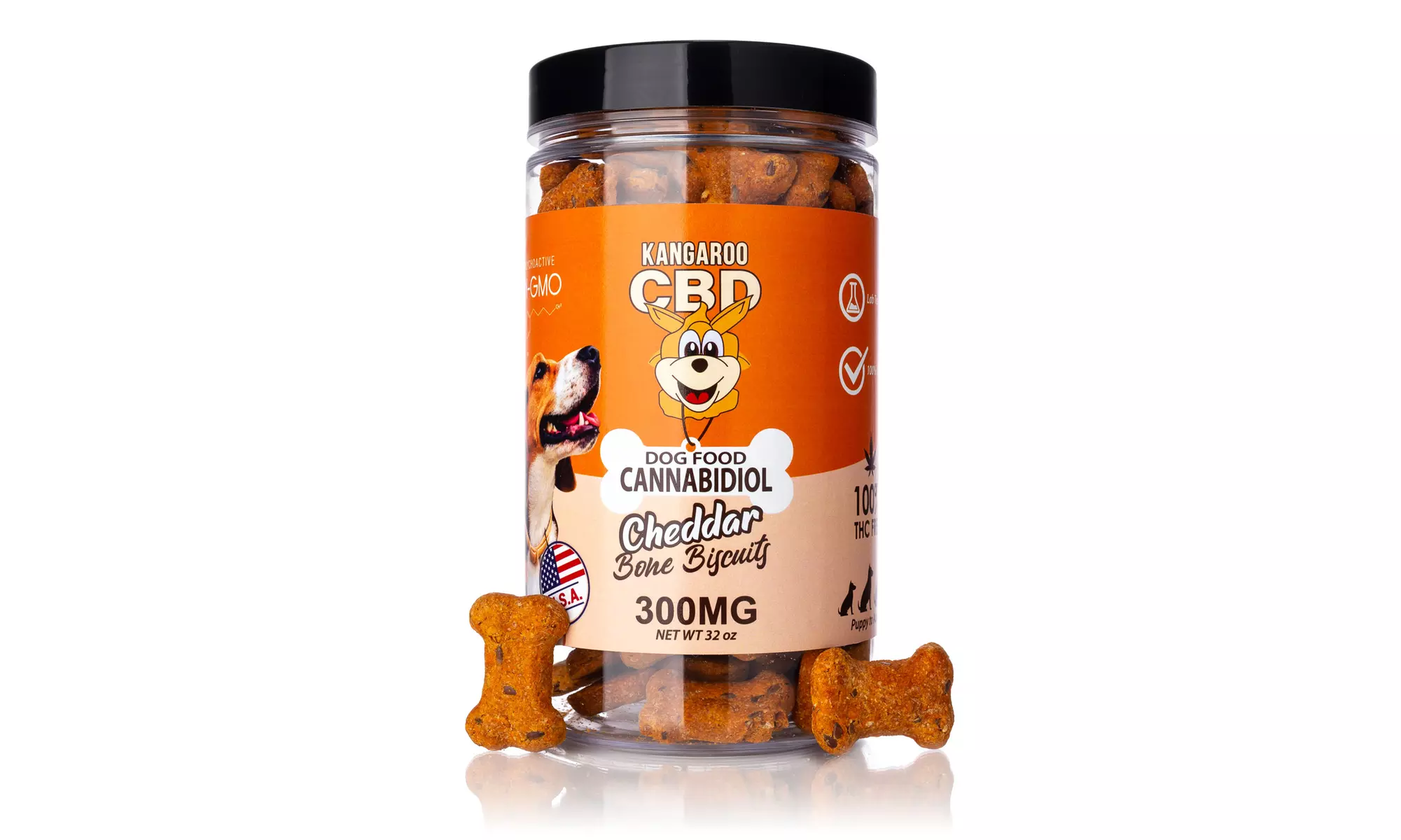 Mega Size 100% Organic CBD Infused Dog Treats (150MG - 600MG) from Kangaroo CBD