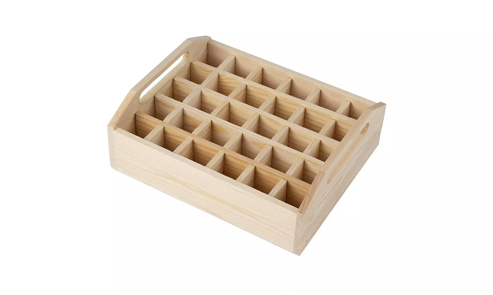 Wood Essential Oils Box Rack Storage Tray Organizer for Jewelry Nail Polish - Primary Image