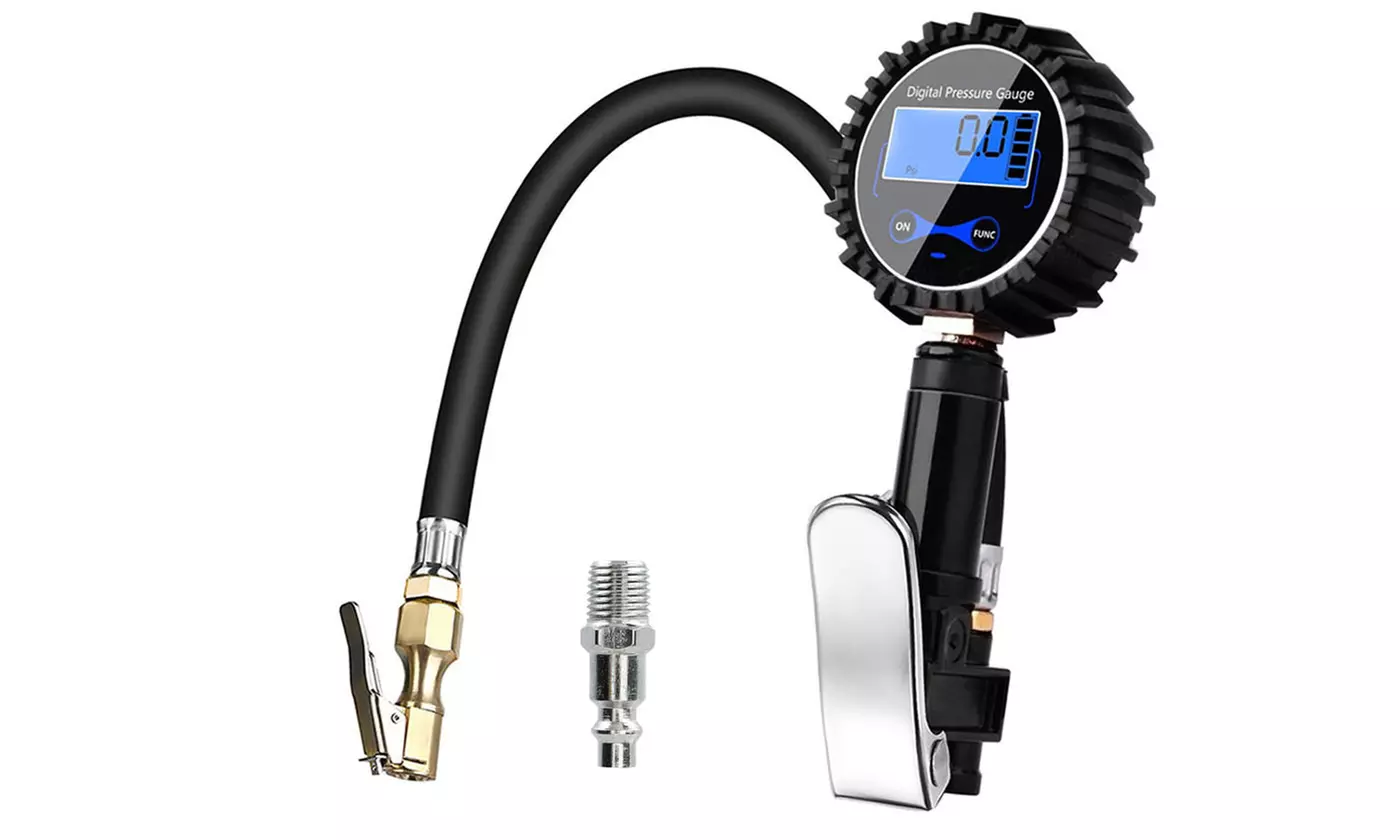 200 psi Car Truck Digital Tire Inflator Pressure Gauge Air Chuck Meter Tester - Second Medium