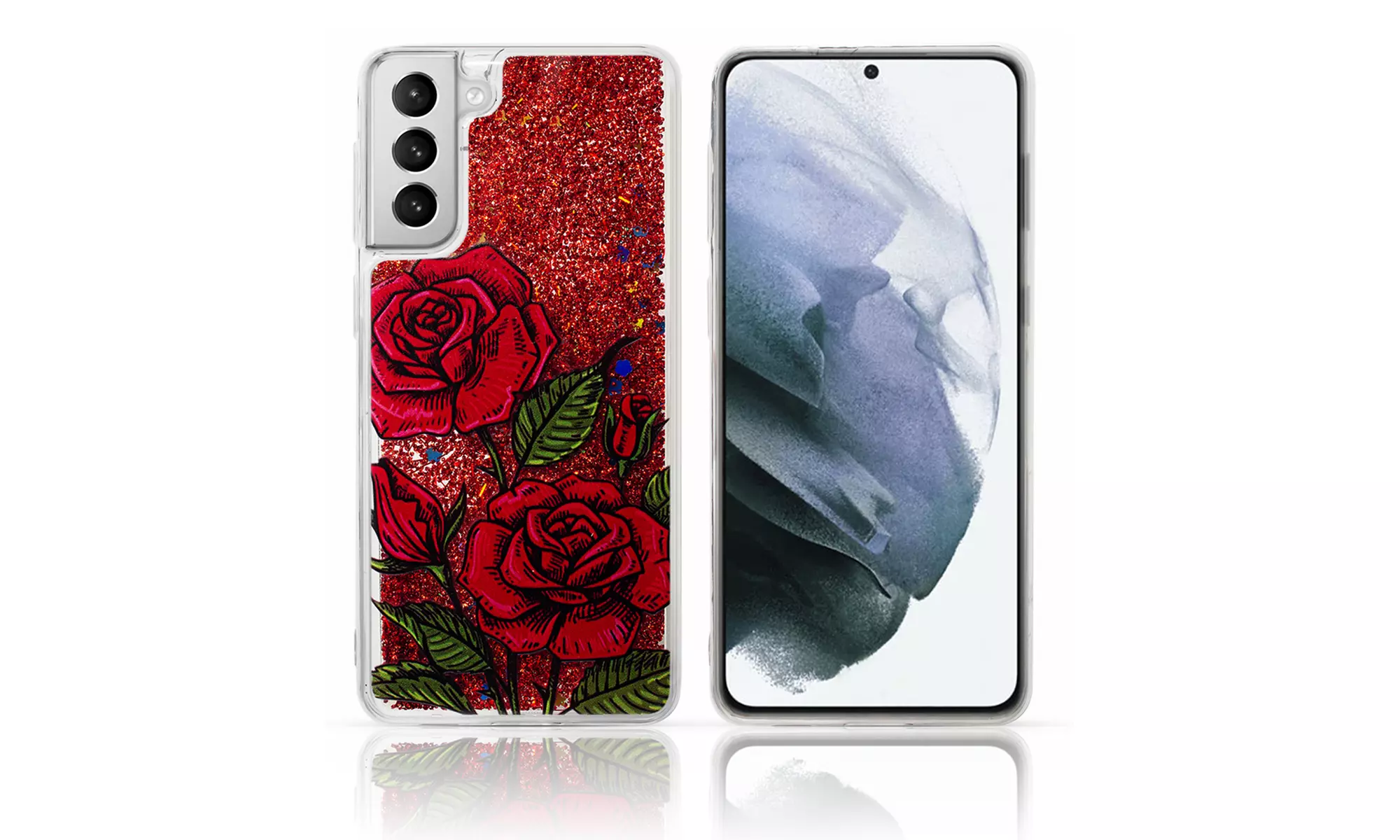 Sparkling Liquid Quicksand Waterfall Case - Samsung S21, S21 Plus, S21 Ultra - Second Medium