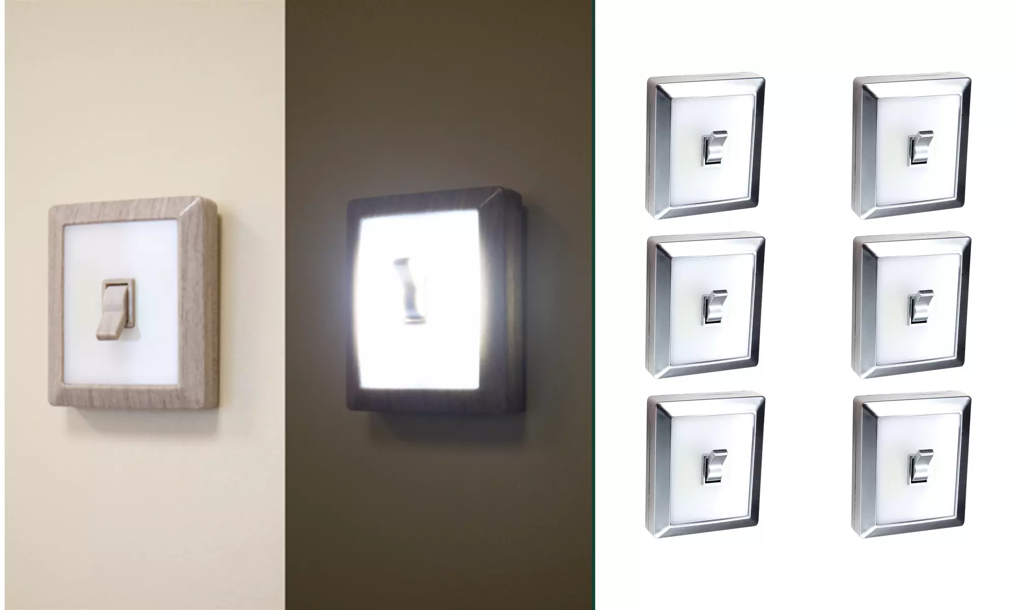 6 Pack - 100 Lumen Battery Powered Switch Light- 3AAA - Primary Image