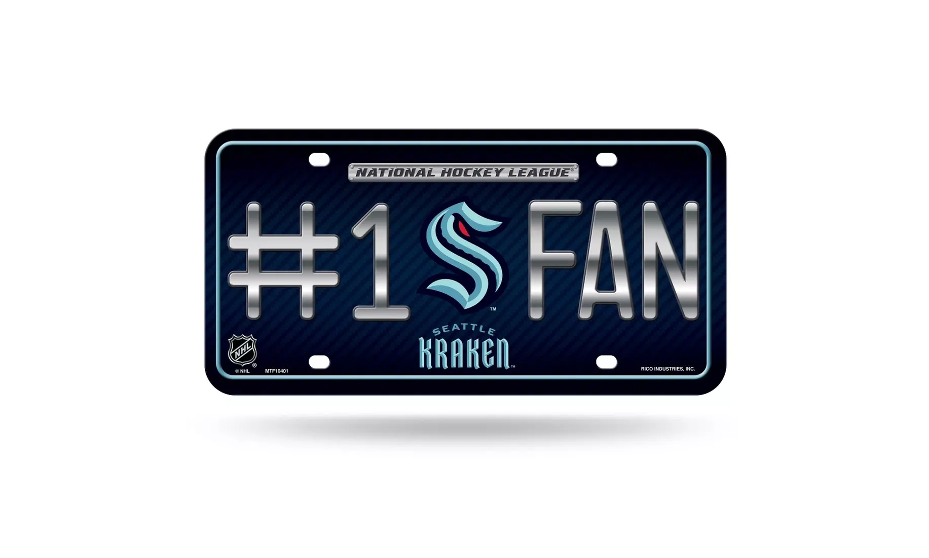 NHL License Plate, #1 Fan with Team Logo 