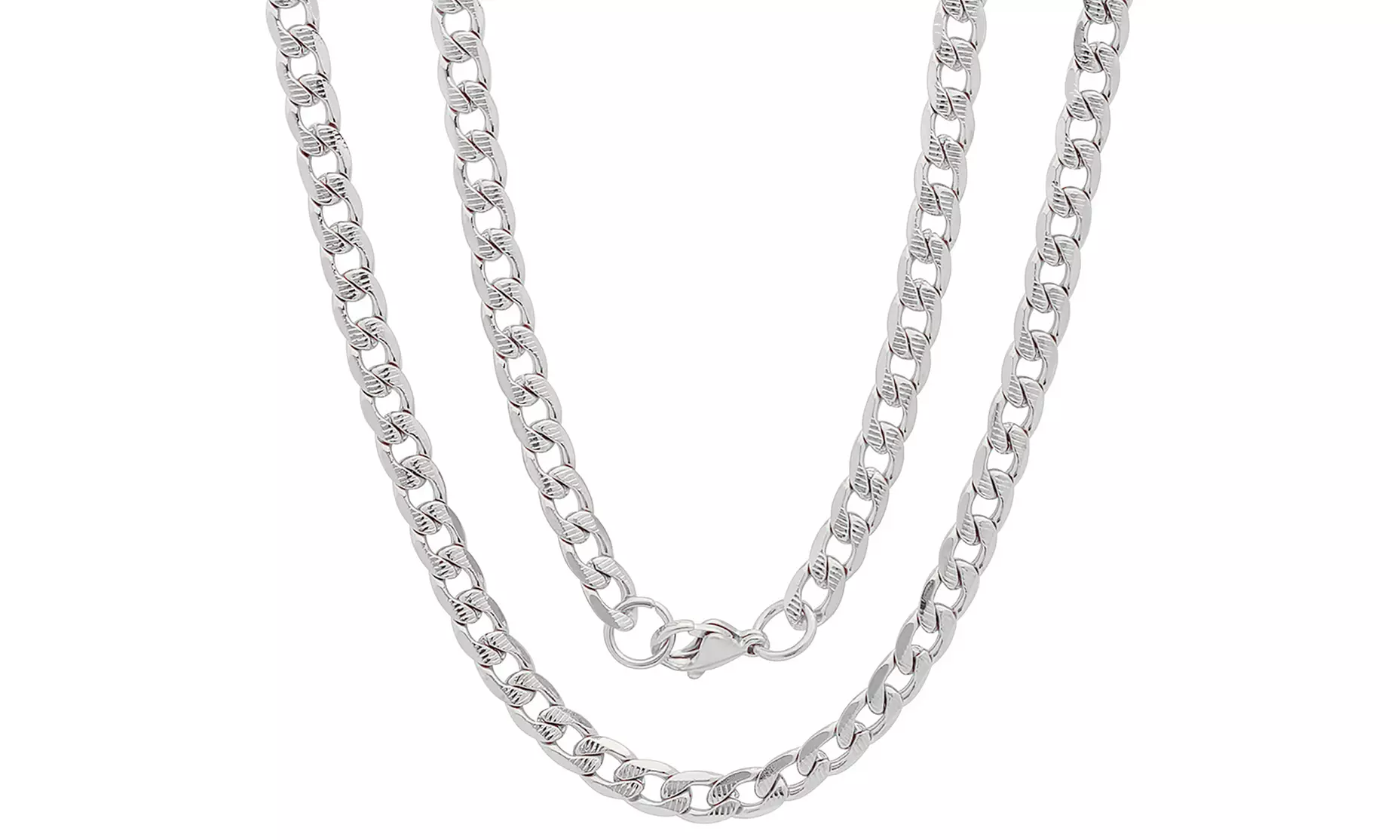 Men's Stainless Steel Diamond Cut Cuban Necklace