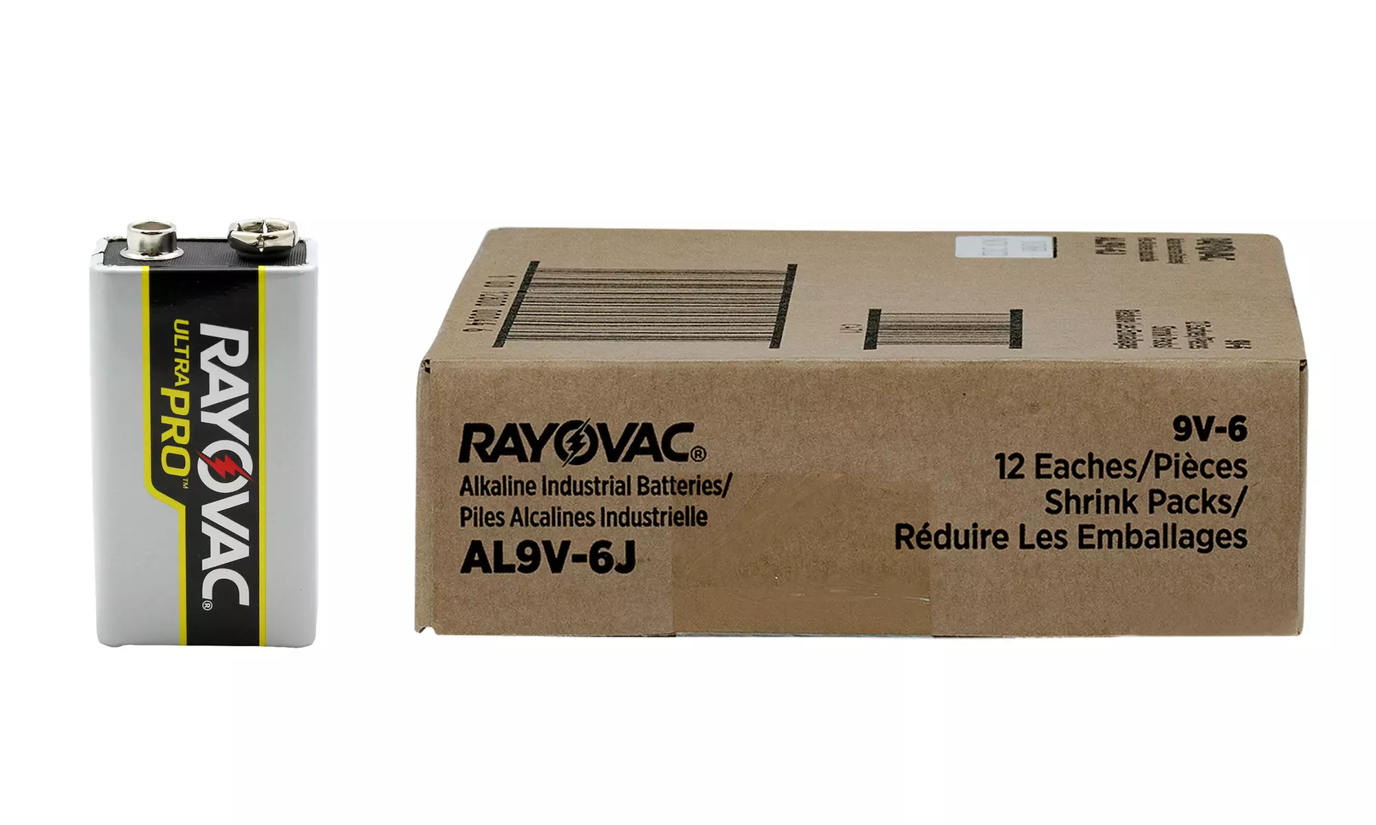 Rayovac Ultra Pro Alkaline 9V Batteries (1 Box - 72 Batteries) BULK - Second Medium