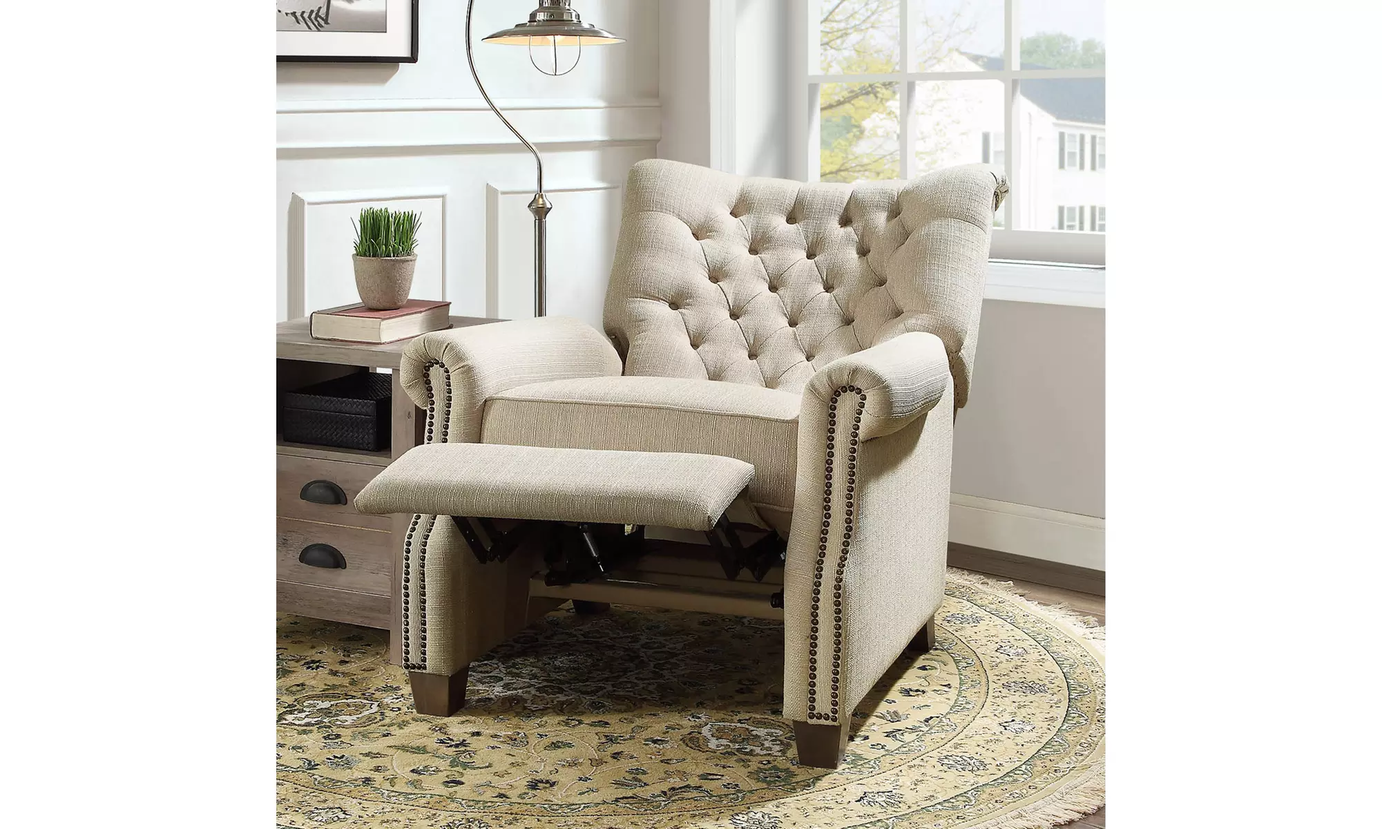 Better Homes and Garden Tufted Push Back Recliner - Primary Image