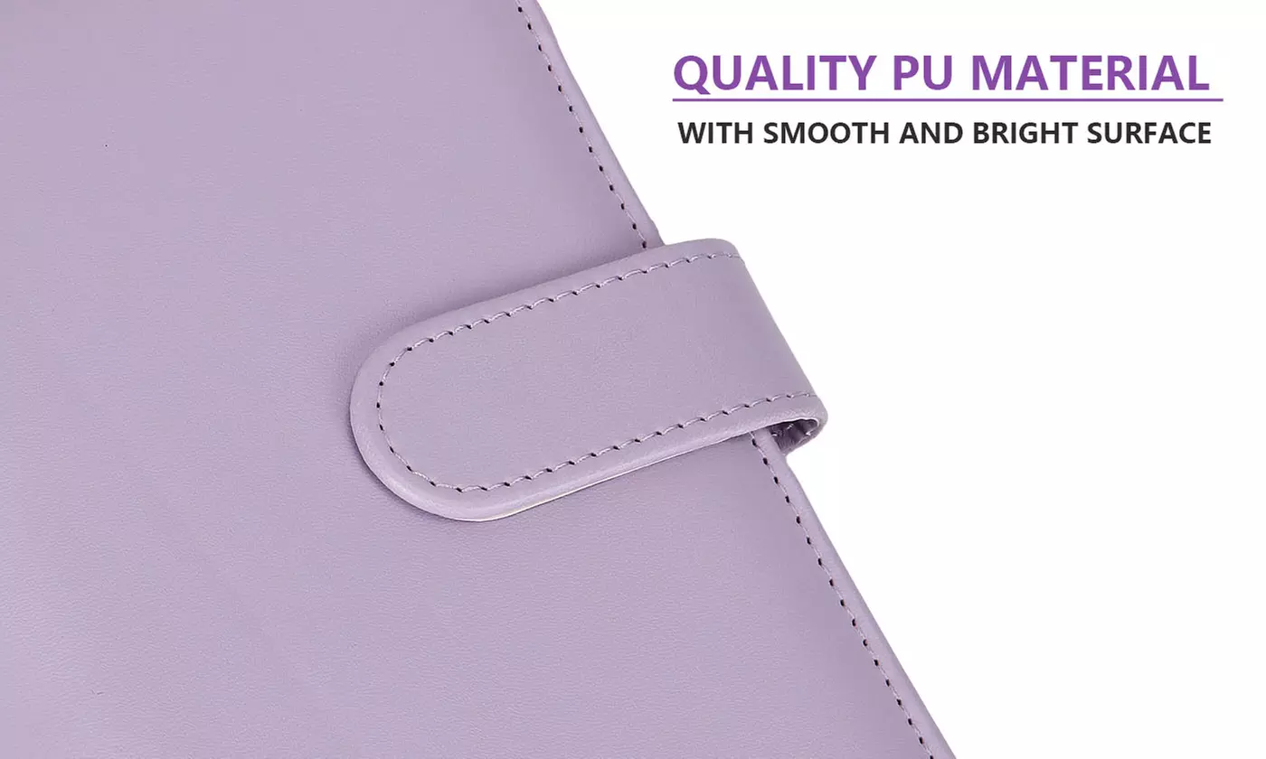 23PCS A6 PU Leather Notebook Binder Set Refillable Budget Savings Planner Binder