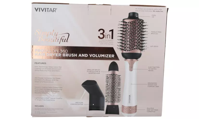 Vivitar 3 in 1 Hot Air Dryer & Volumizer with Negative Ionic Technology - White - Second Medium