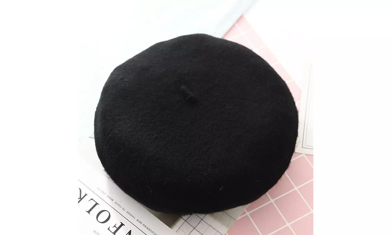 Fashion Women French Style Beret Classic Soft Wool Warm Cap Beanie