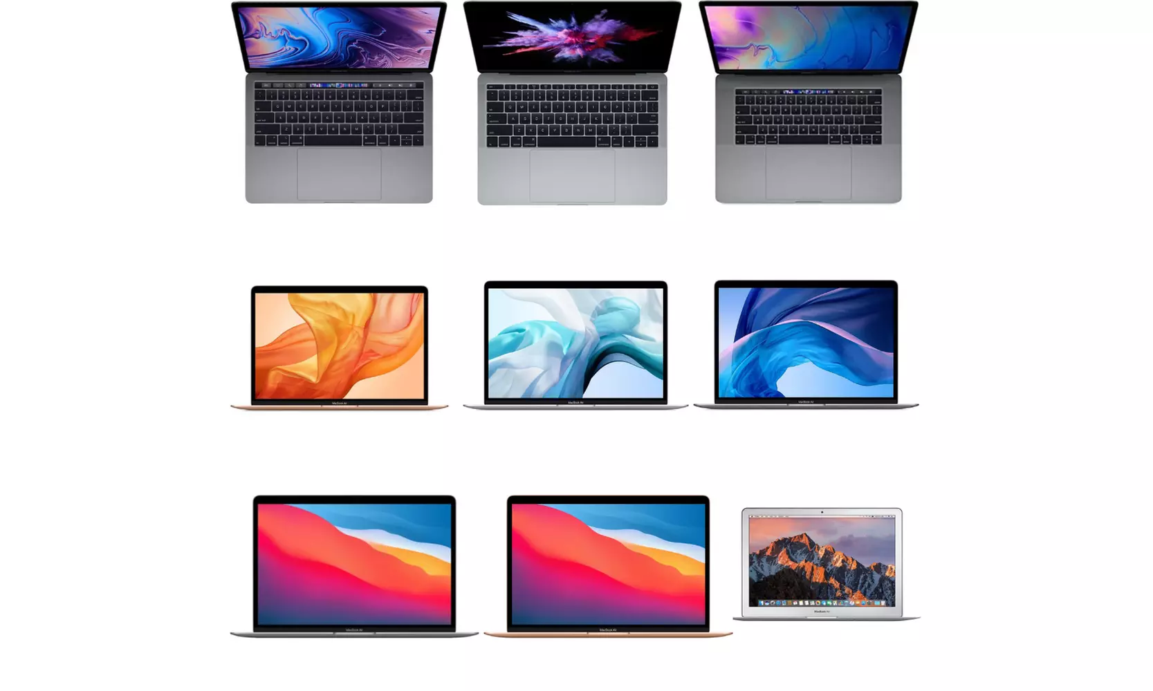 2016 - 2017 - 2018 - 2019 - 2020 Apple MacBook Air and Pro - A Grade Refurbished - Primary Image