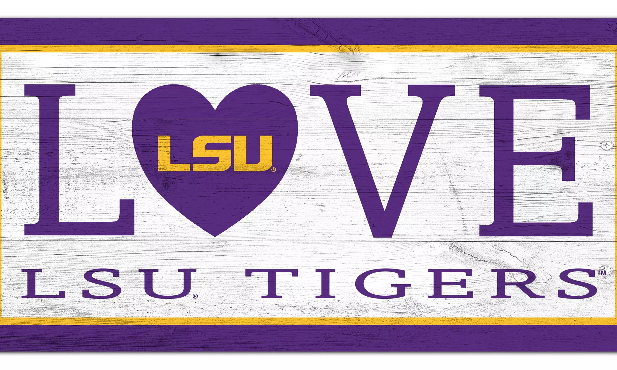 Fan Creations NCAA 6"x12" Heart Love Sign  - Primary Image