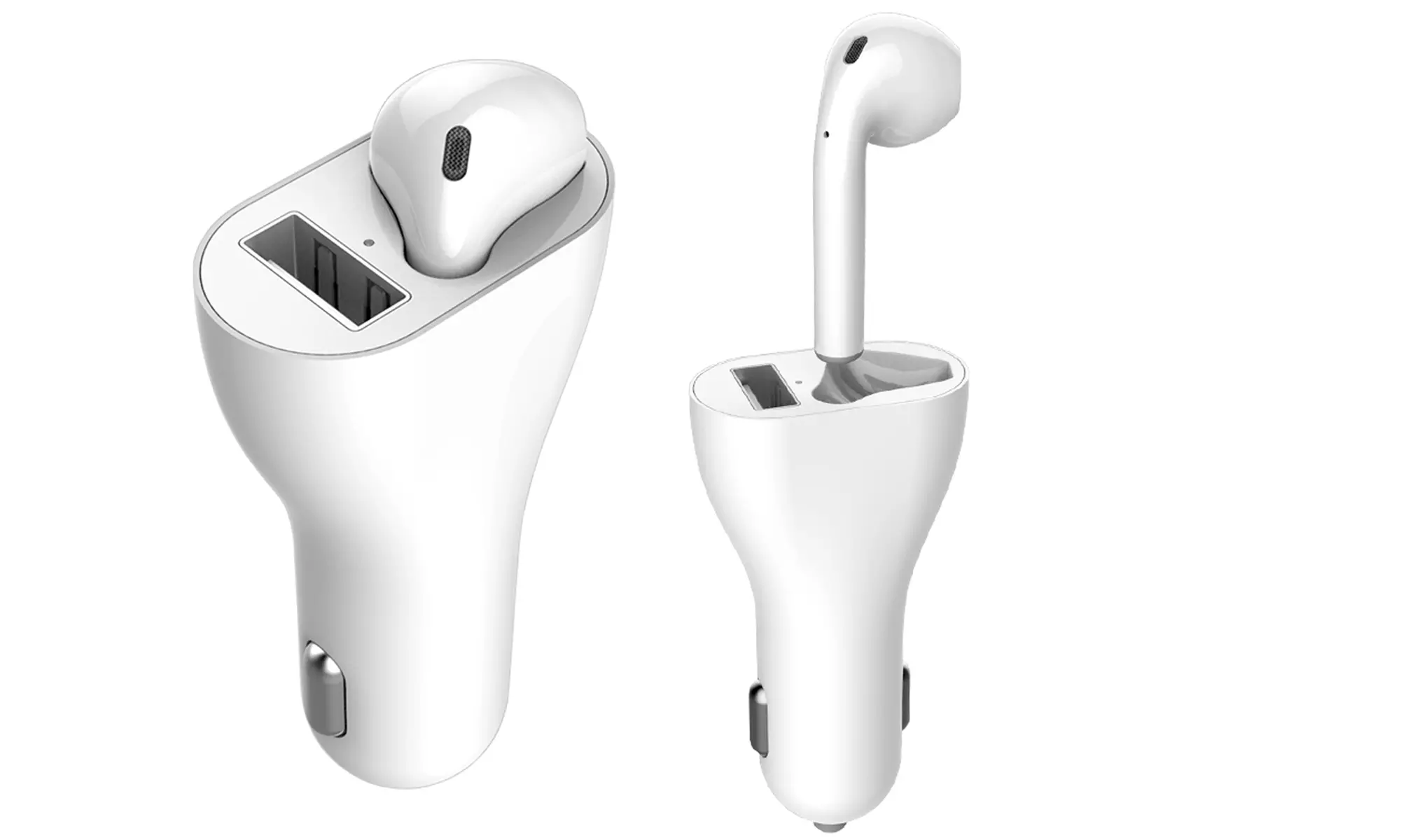 Zummy 2 in1 Car Bluetooth Headset Vehicle BT 5.0 Right Earphone Charger - Second Medium