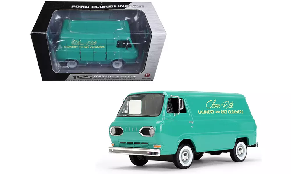 1960's Ford Econoline Van Clean-Rite Laundry and Dry Cleaners Car by First Gear - Primary Image