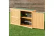 Double Doors Fir Wooden Garden Yard Shed Lockers Outdoor Storage Cabinet Unit - Second Medium