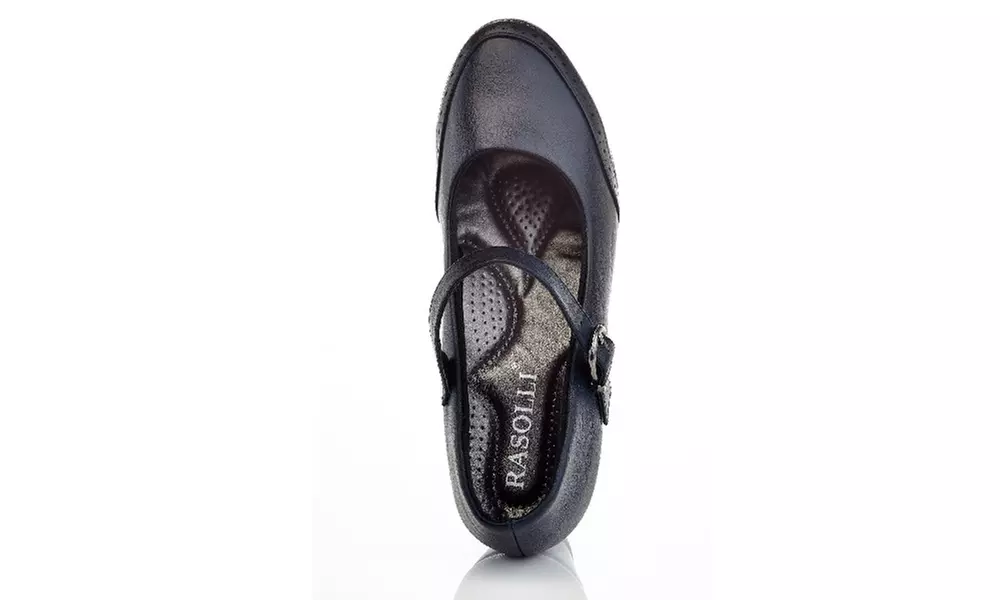 Rasolli Women's Virginia Mary Jane Wedge Pumps