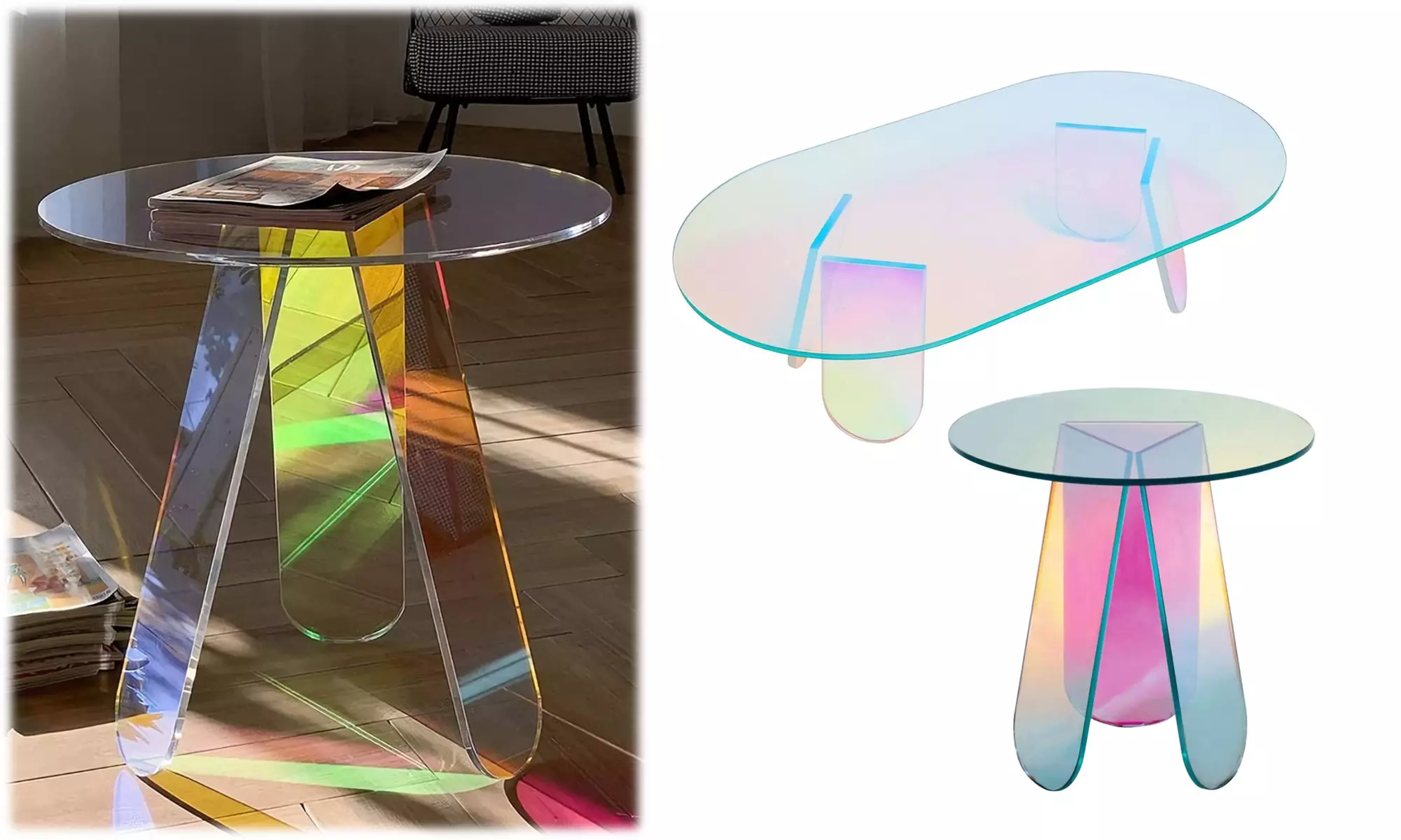 Acrylic Rainbow Color Coffee Table - Primary Image