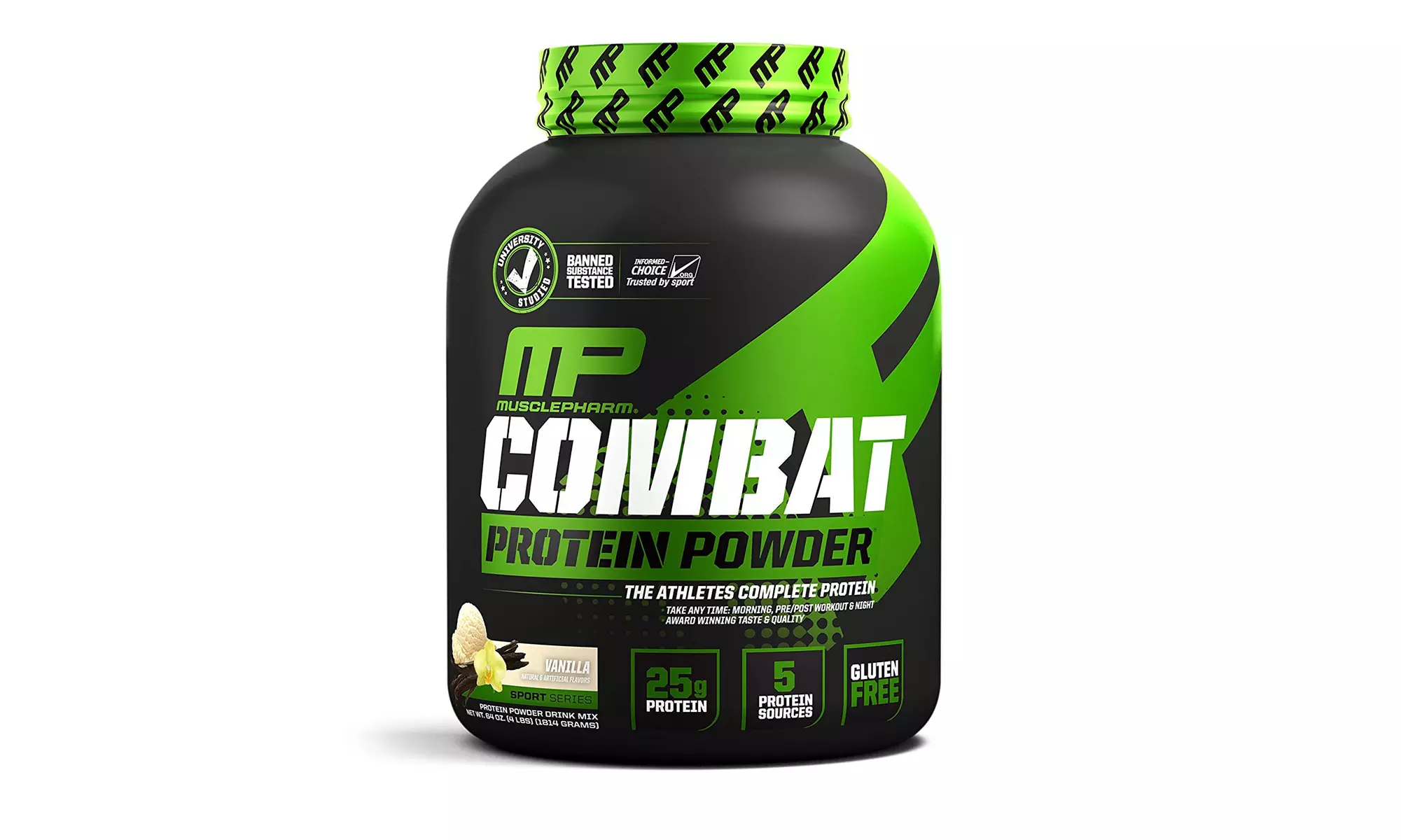 MusclePharm Combat Protein Powder, Vanilla, 64 oz / 4lbs - Primary Image