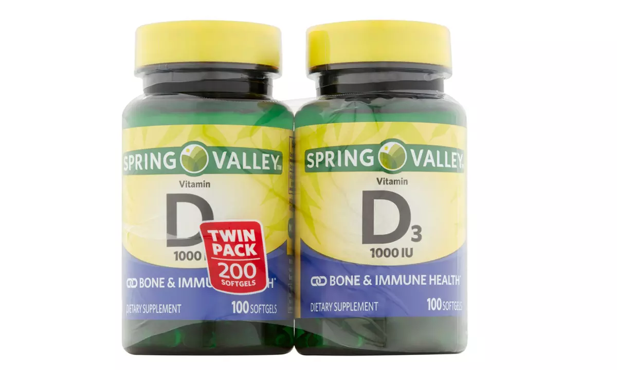 Spring Valley Vitamin D3 Dietary Supplement Softgels (2 Pack) - Primary Image