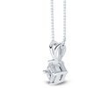 Image 5: 1/4ct-1ct TDW Princess Diamond Solitaire Pendant in 10k White Gold by De Couer