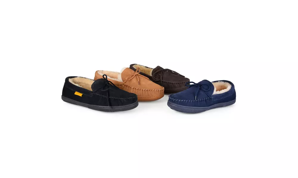 Brumby Mens Moccasin Sheepskin Slippers - Primary Image
