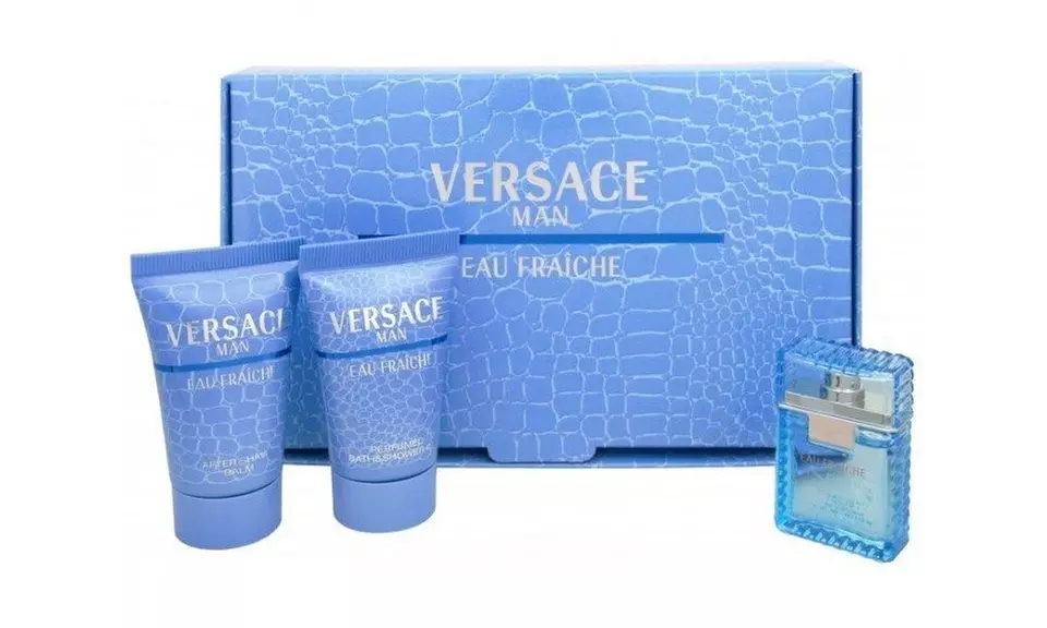 VERSACE MAN Eau Fraiche 0.17 oz EDT mini, 25 ml after shave & shower gel SET - Primary Image