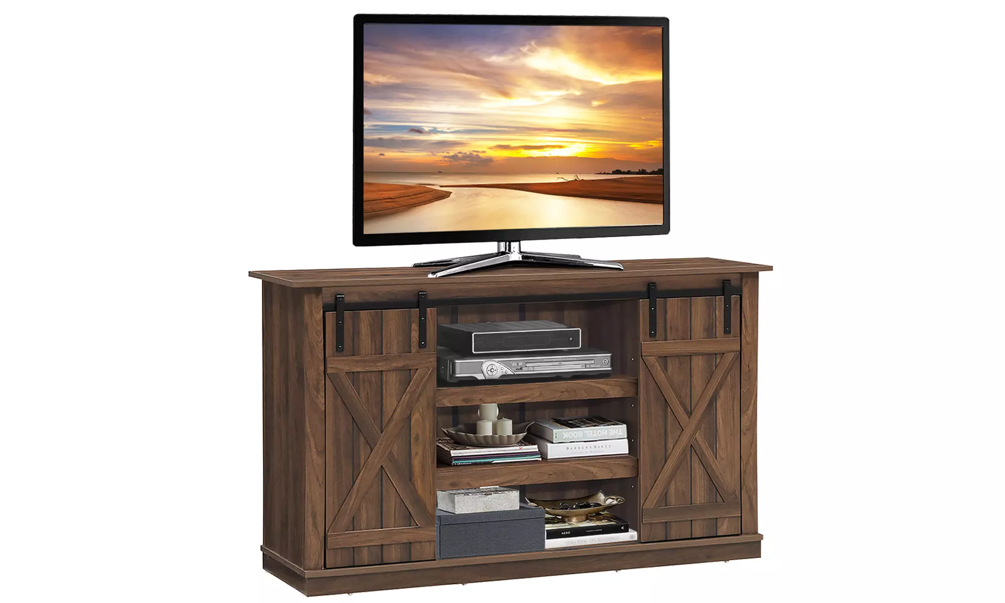 Sliding Barn TV Stand Console Table for TV's Up to 60'' Entertainment Center - Primary Image