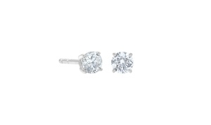 14K Fine Gold 1/4 -1 1/2 CT Natural Diamond Stud Earrings Womens Jewelry