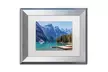 Pierre Leclerc 'Moraine Lake Canoes' Matted Silver Framed Art - Second Medium
