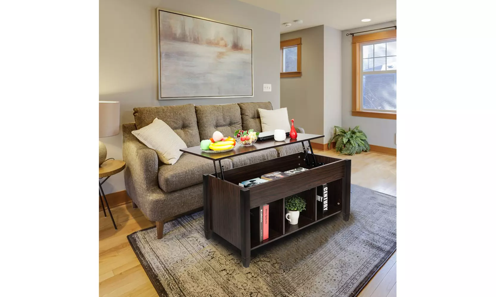 Lift Top Coffee Table with Hidden Compartment End Table - Primary Image
