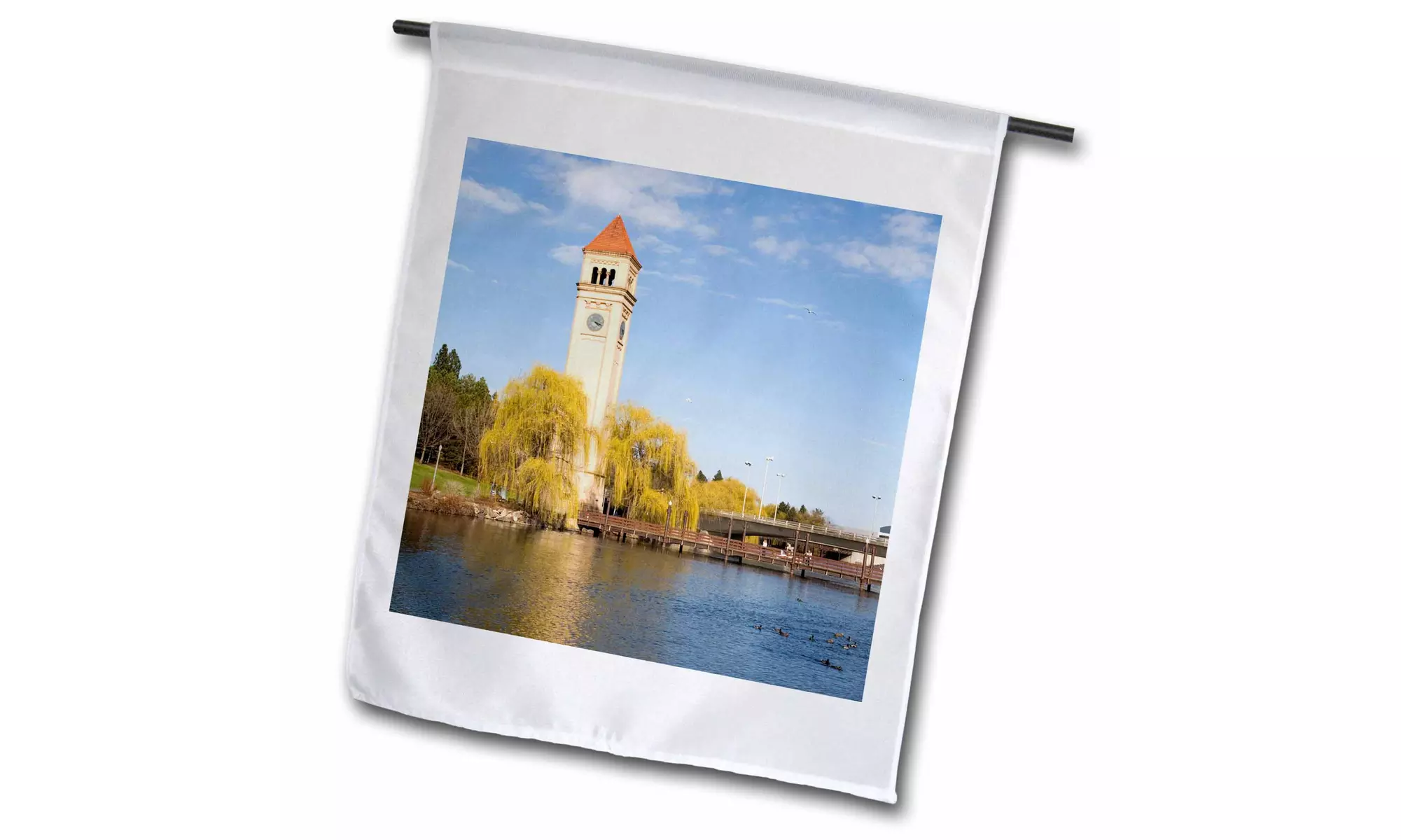  Garden Flag WA, Spokane, Clock Tower by the Spokane River  - Primary Image