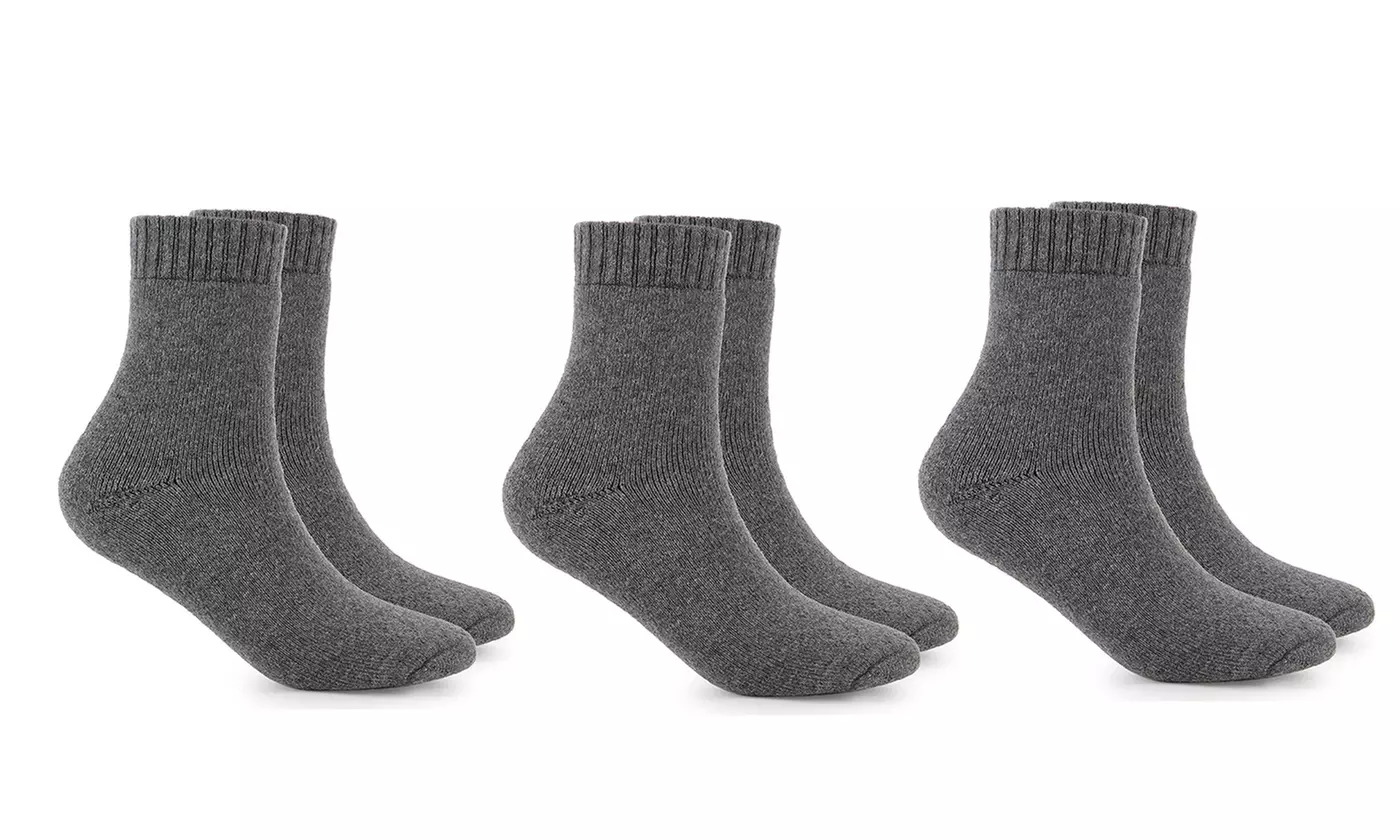 3 Pairs Thermal Warm Winter Cushion Moisture Wicking Boot Socks 