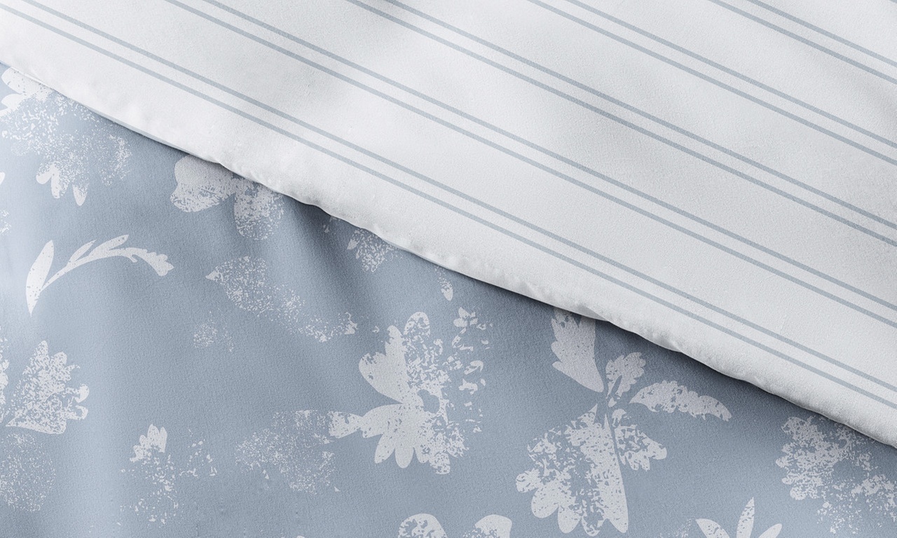 Home Collection Country Home Pattern 3 Piece Reversible Duvet Cover Set