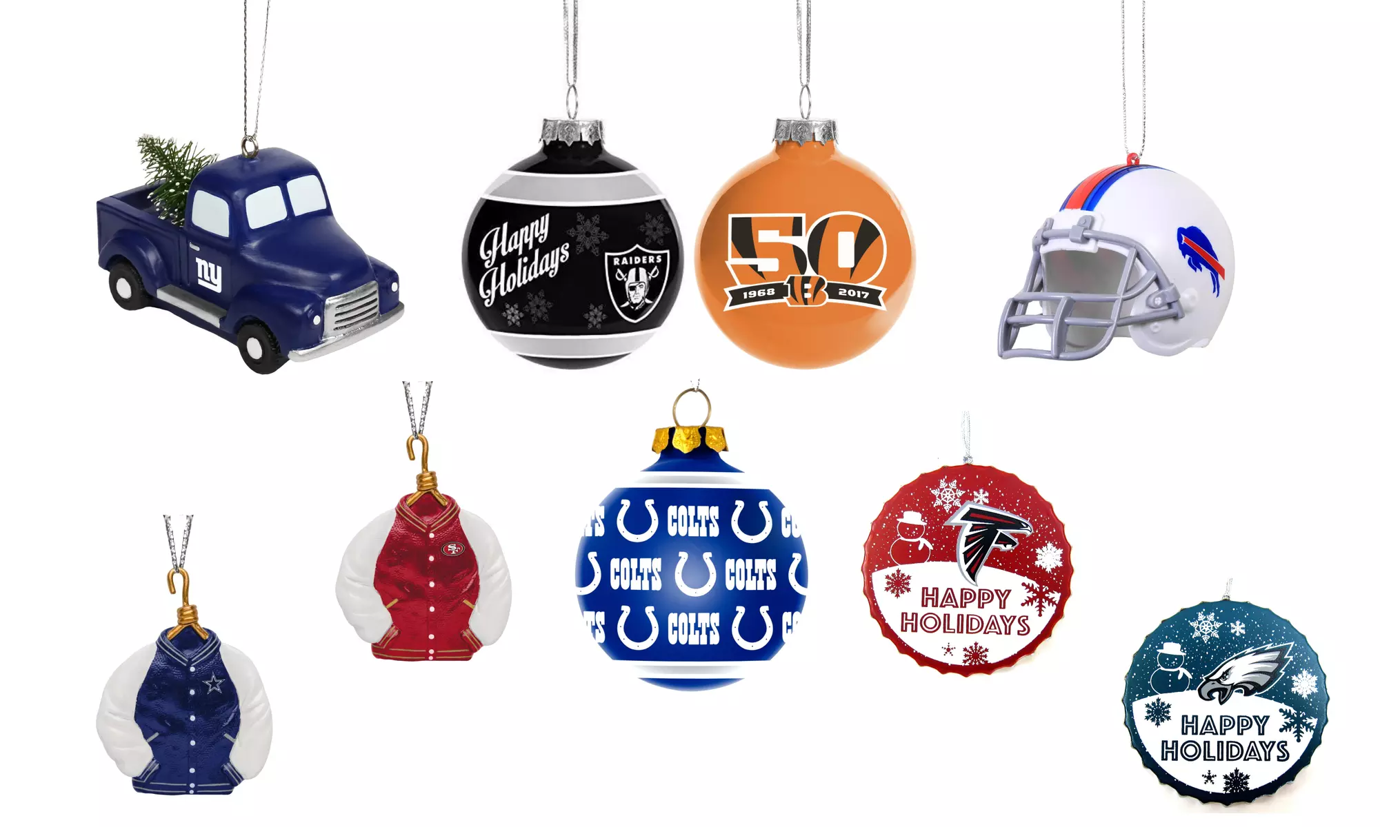 Forever Collectibles NFL Team Christmas Ornaments - Primary Image