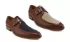 Gino Vitale Moc Toe Monk Strap Two-Tone Loafer