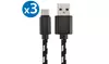 3x USB-C Type C Cable Fast Charging Cord For Samsung Galaxy S8 S9 S10 Note 8 9