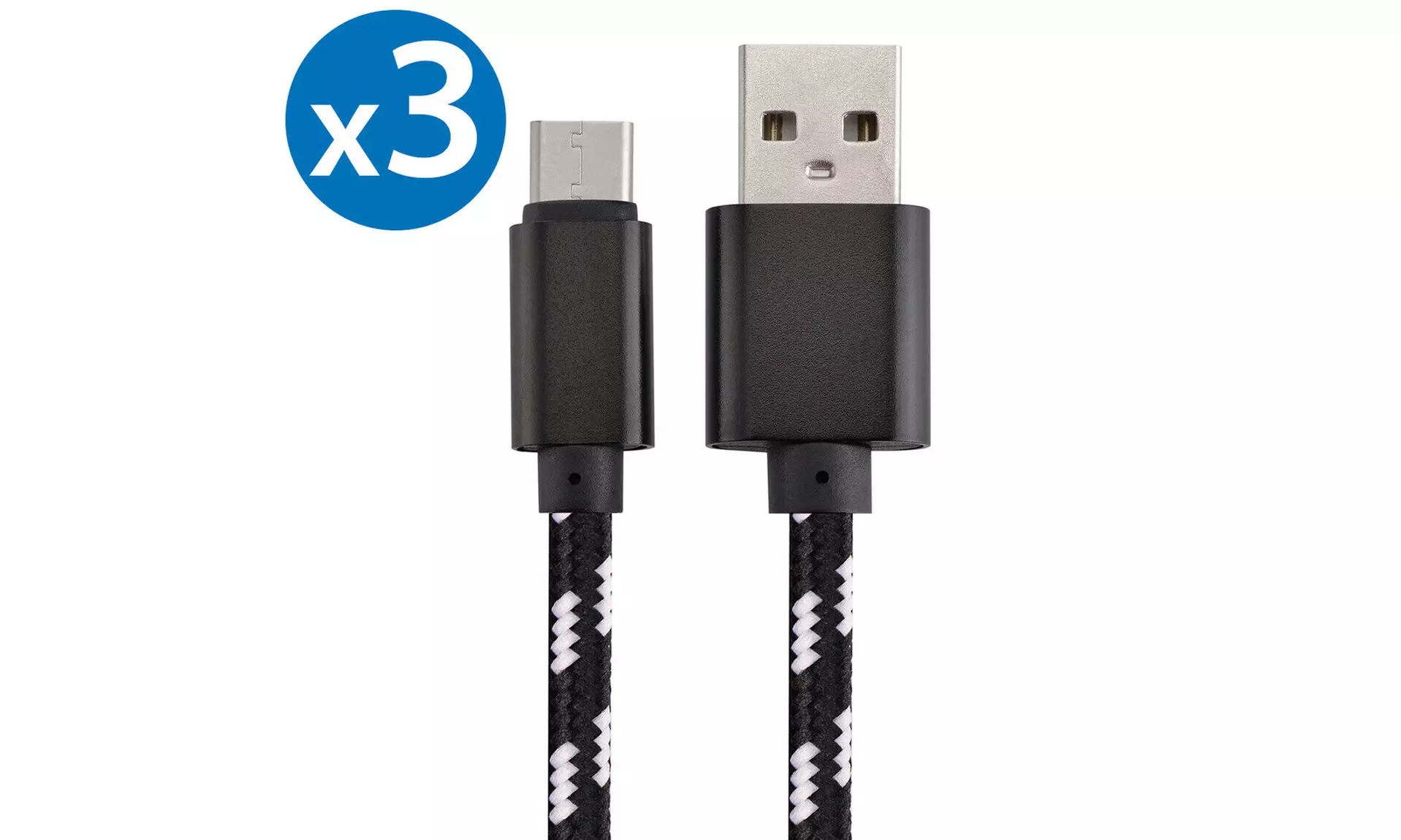 3x USB-C Type C Cable Fast Charging Cord For Samsung Galaxy S8 S9 S10 Note 8 9 - Primary Image