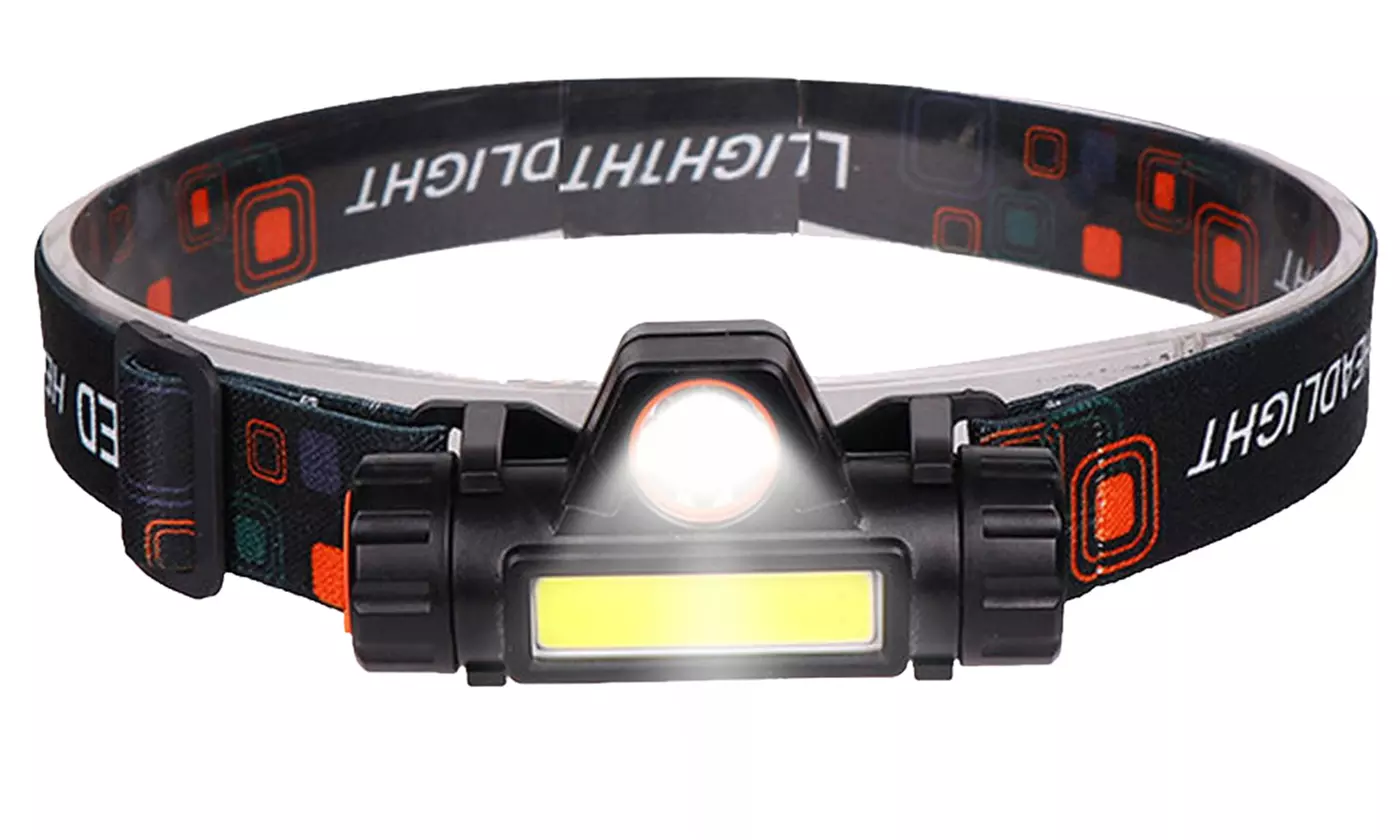 LakeForest 20,000 Lumen Rechargeable LED Headlamp with 2 Modes (2-Pack)