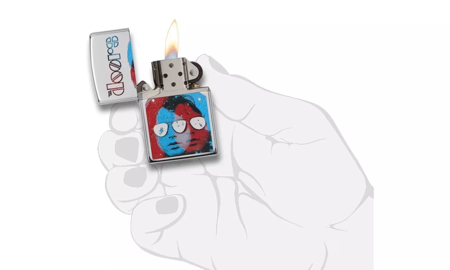 Zippo The Doors Jim Morrison Lighter, High Polish Chrome #29709 - Second Medium