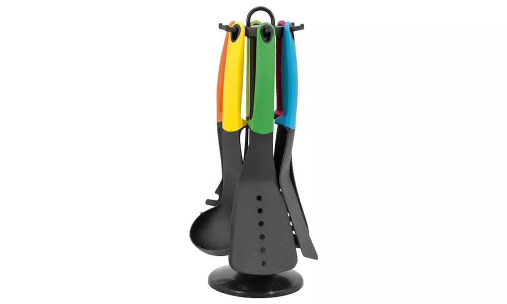 7pc Kitchen Cooking Utensil Set with Stand - Primary Image