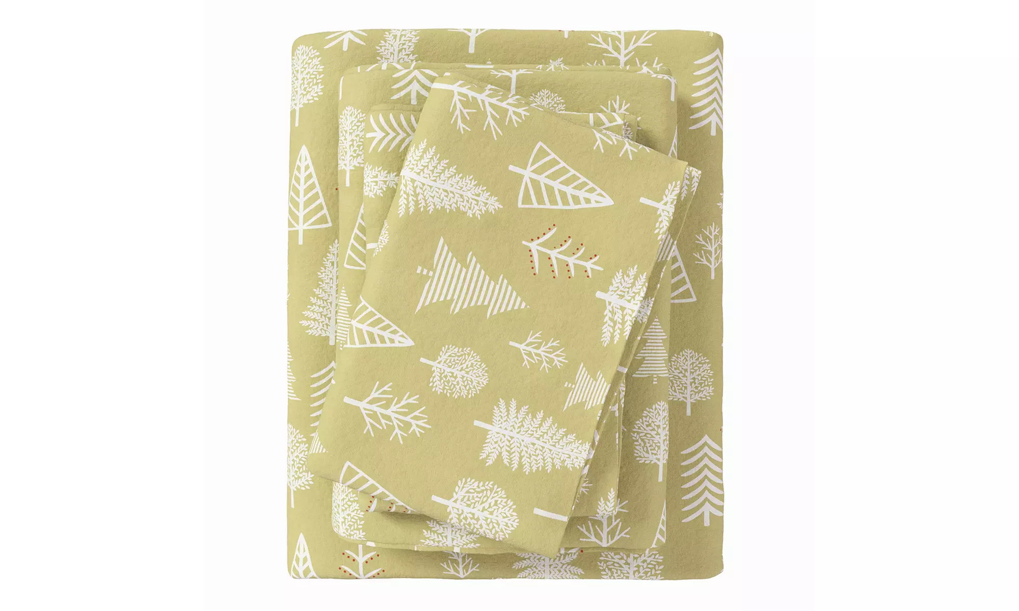 Nature Print Turkish Cotton Flannel Sheet Set