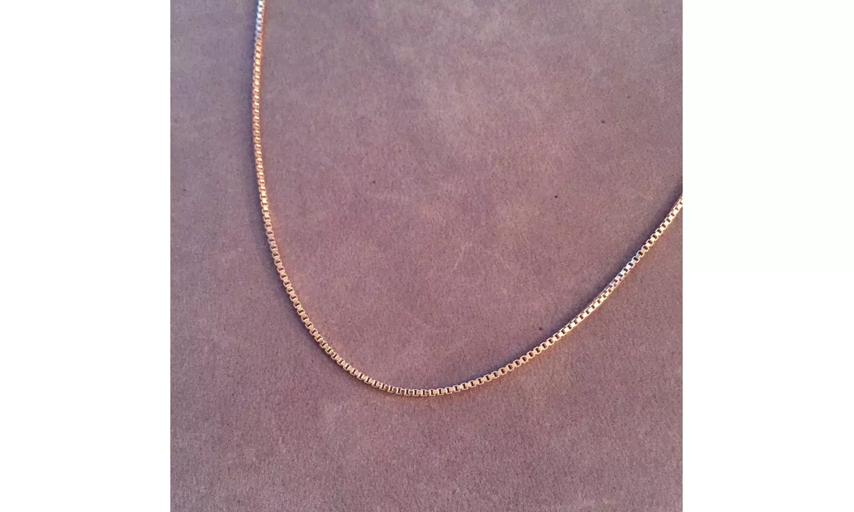 14K Rose Gold over Sterling Silver Box Chains