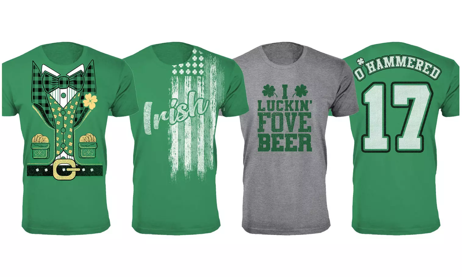 Men's St. Patrick's Day Lucky T-Shirts (Extended Sizes Available) - Primary Image