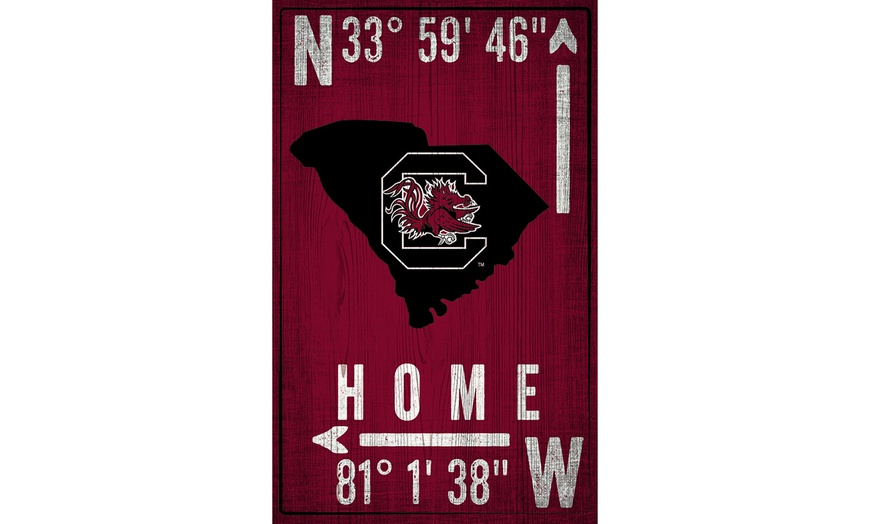 Image 37: Fan Creations NCAA Team Coordinates Sign