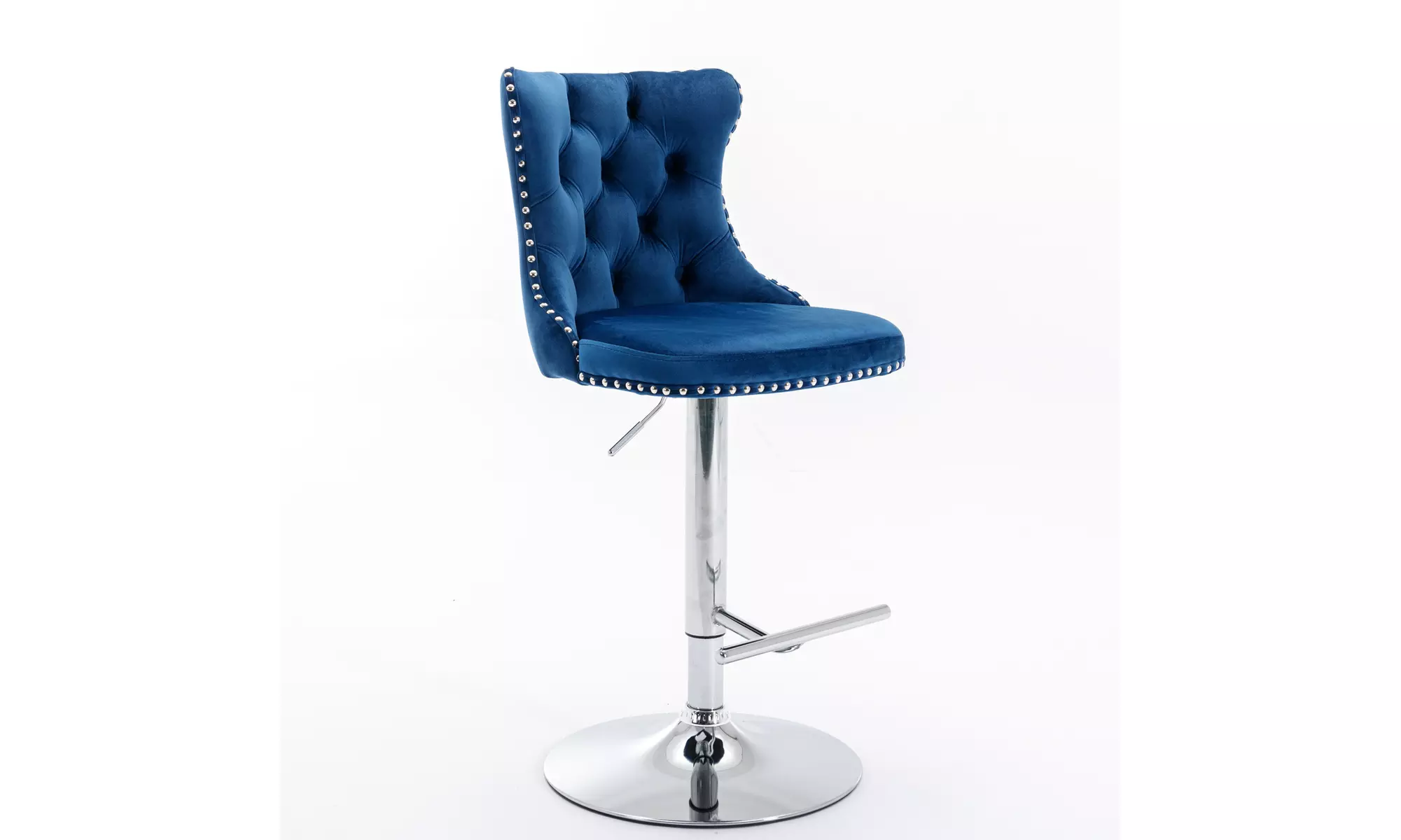 Set of 2 Swivel Velvet Barstools Adjusatble Seat Height from 25-33 Inch - Primary Image