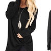 Image 2: Women Casual Hedging Kink Long Sleeve Stylish Twist Knot Front Blouse shirt