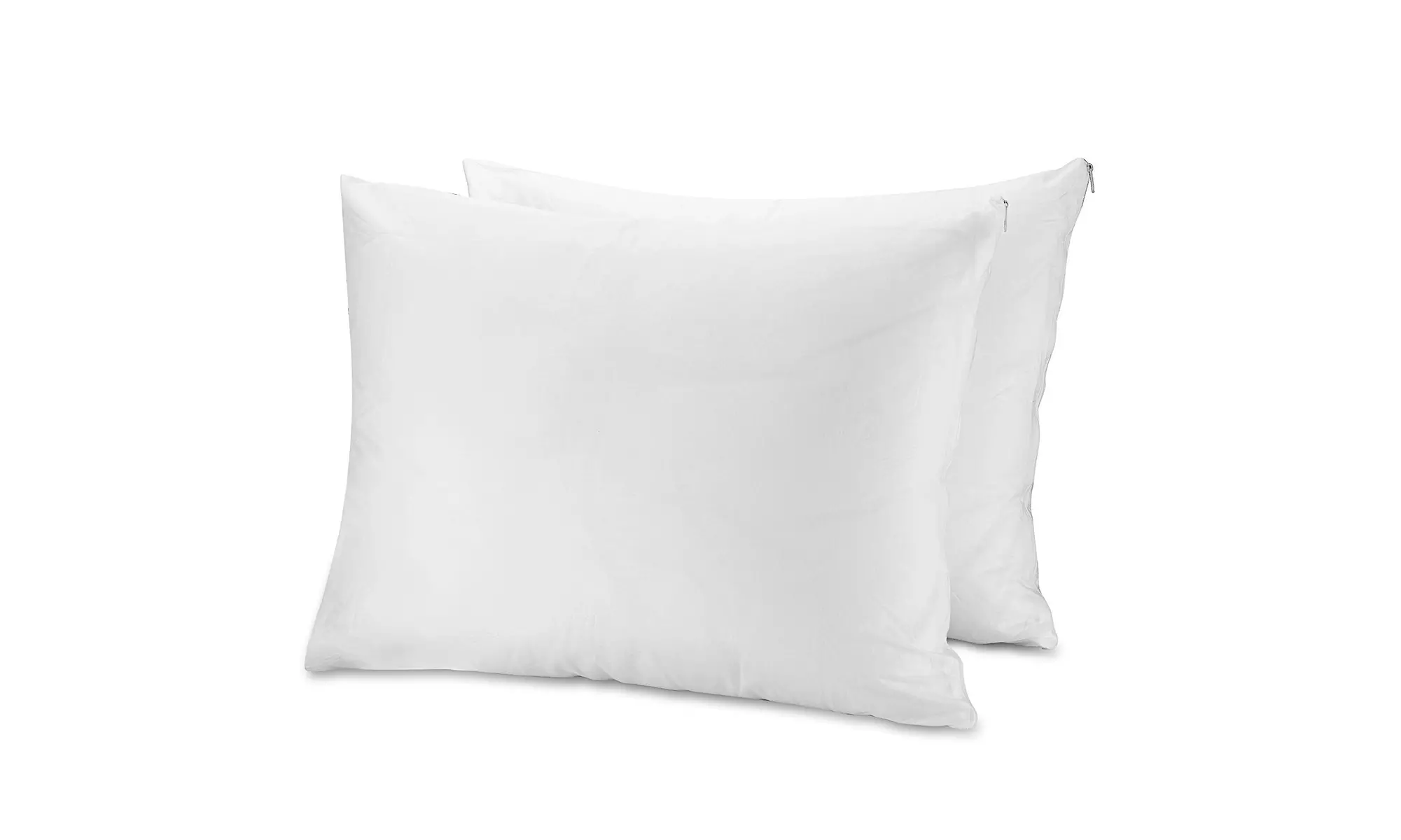 Zippered Pillow Protectors 100% Cotton, Breathable (2 Pack) White - Primary Image
