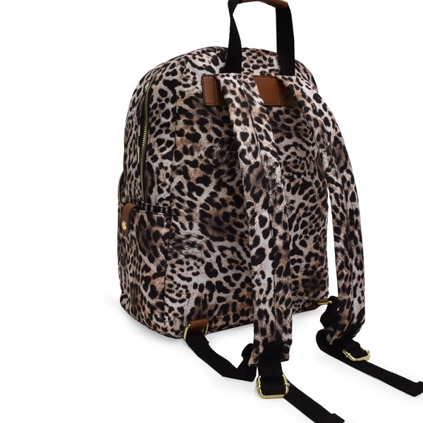 adrienne vittadini leopard backpack