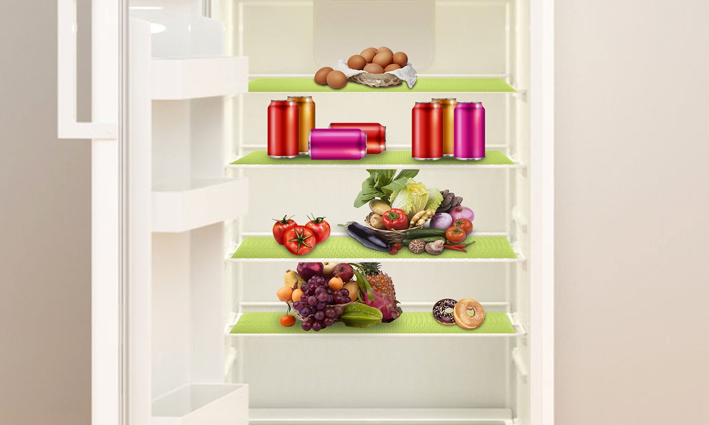 iMounTEK Washable Non-Slip Refrigerator Shelf Mats & Hygienic Drawer Liners