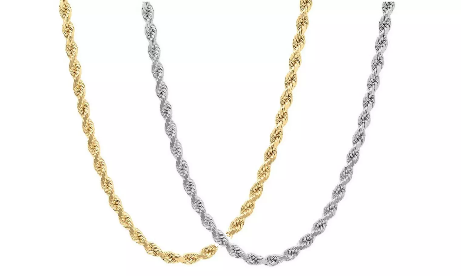 Italian Sterling Silver 3.5MM Rope Chain necklace - Primary Image