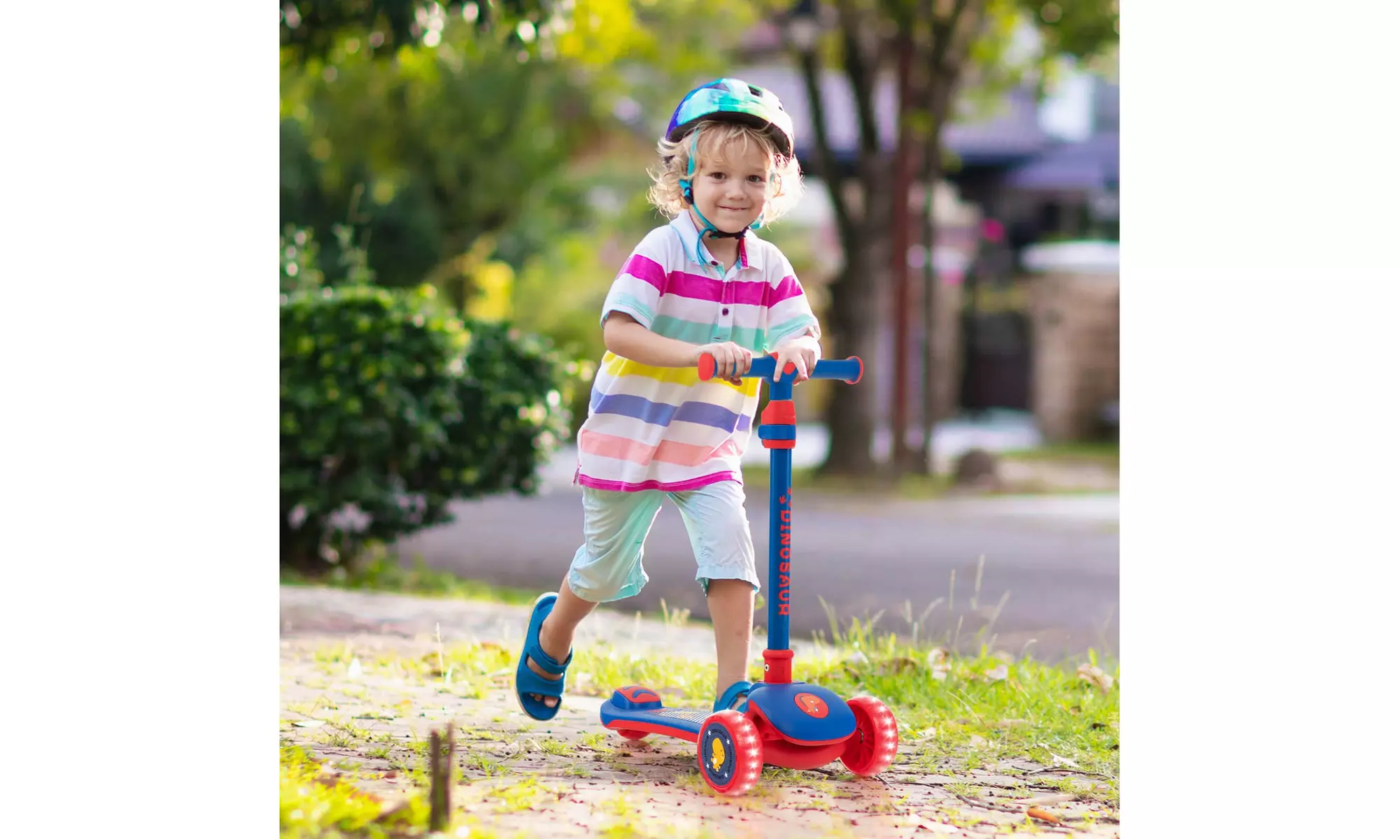 Costway 3-Wheel Kids Scooter Toddler Folding Balancing Kick Scooter